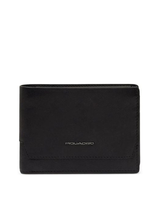 Piquadro Black Logo-Detail Wallet for men