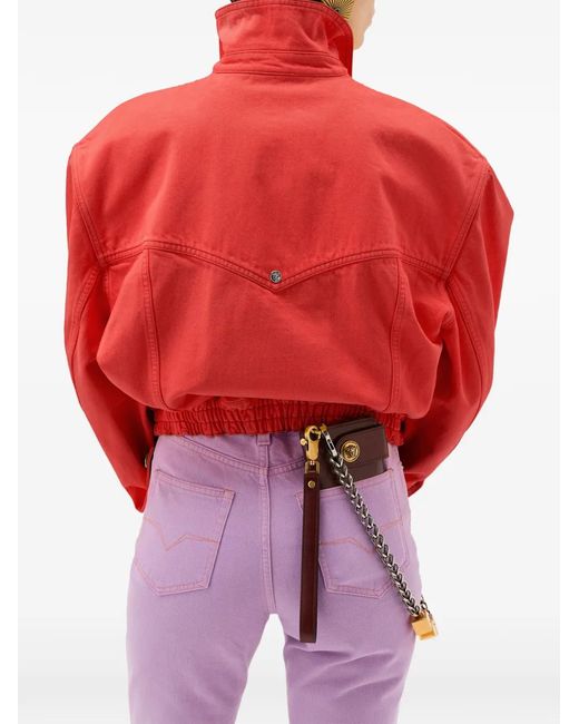 Versace Oversized Denim Jack in het Red