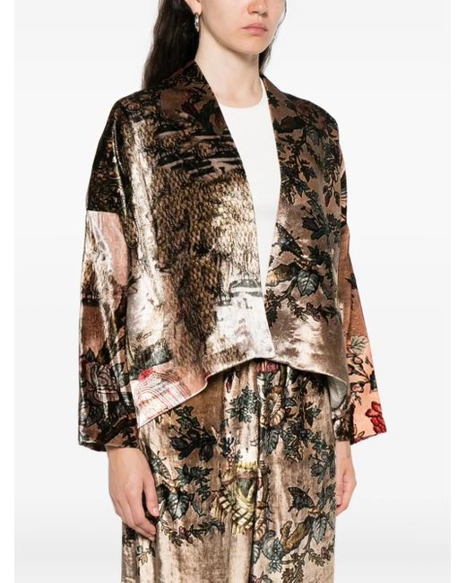 Yavi Natural Floral-Print Jacket