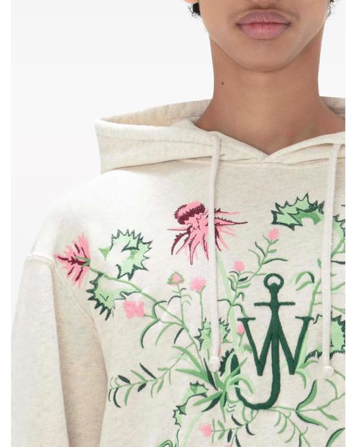 J.W. Anderson Gray Beige Cotton Hoodie for men