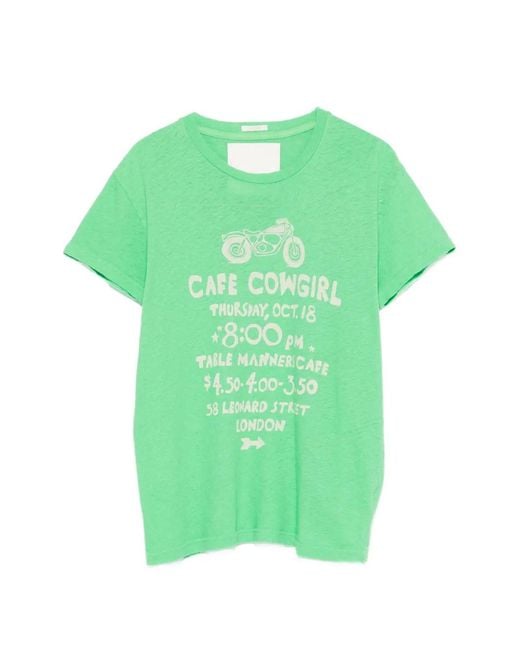 Mother Green Print-Detail T-Shirt