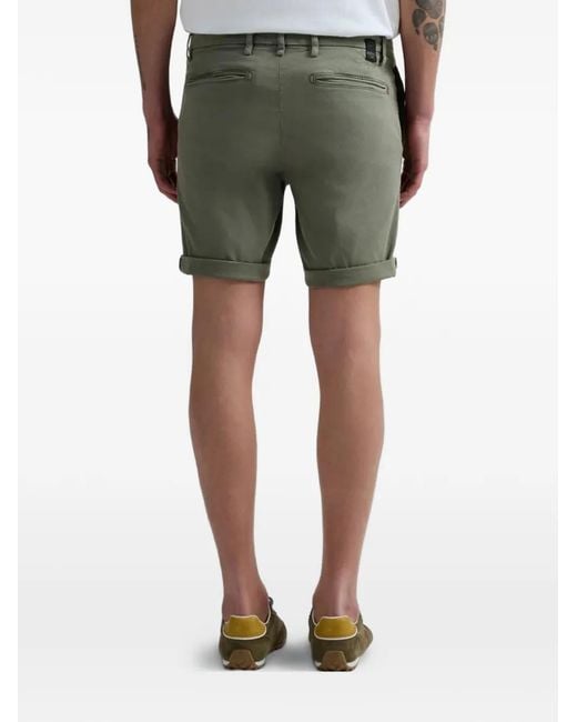 Replay Green Hyperflex Turn-Up Shorts for men