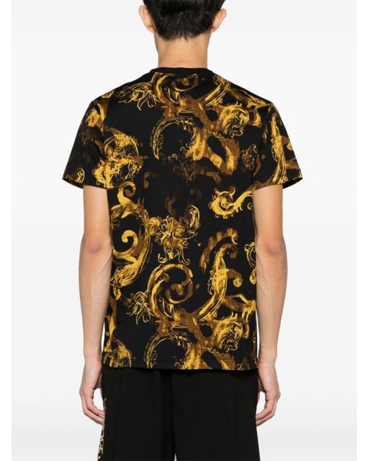 Versace T-Shirt mit Barock-Print in Black für Herren