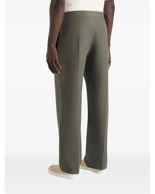 Manière De Voir Green Henri Foldover Trousers for men