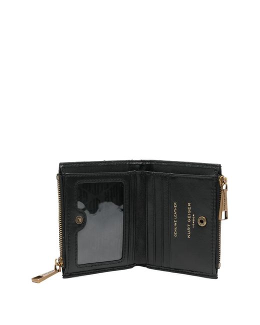 Kurt Geiger Black Mini Quilted Wallet