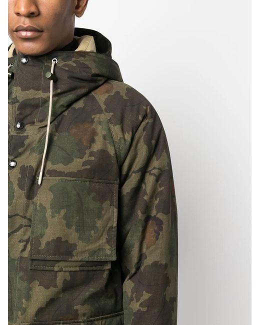 Woolrich Green Camouflage Cotton Jacket for men