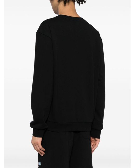 Moschino Sweater Met Geborduurd Logo in het Black voor heren