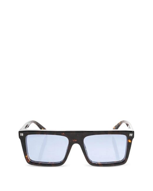 Off-White c/o Virgil Abloh Brown Tortoiseshell-Effect Square-Frame Sunglasses