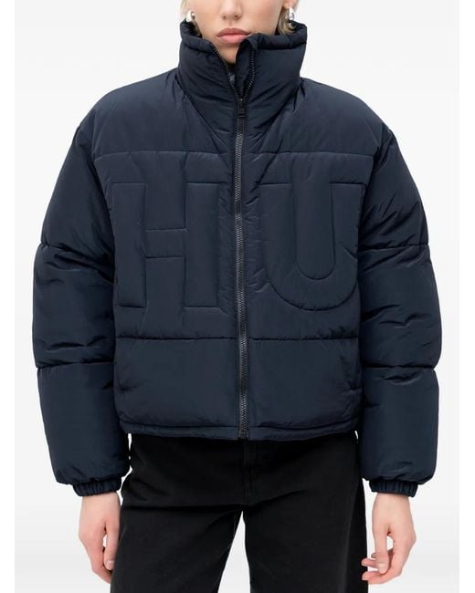 HUGO Blue Quilted Padded Jacket