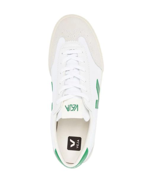 Veja White V-10 Panelled Sneakers for men