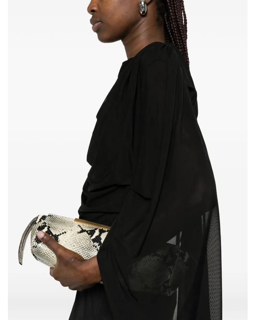 Gestuz Black Draped Maxi Dress
