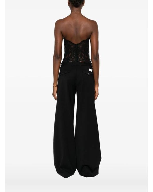 Ermanno Scervino レース コルセット トップ Black