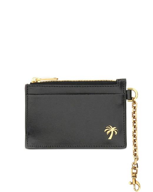 Palm Angels Black Leather Cardholder