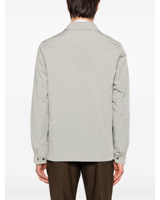 Moorer Shirtjack Met Print in het Gray voor heren
