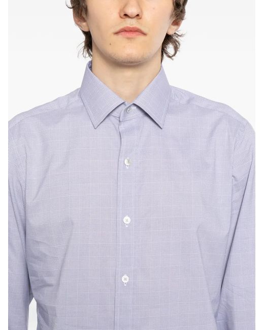 Tom Ford White Plaid Shirt for men