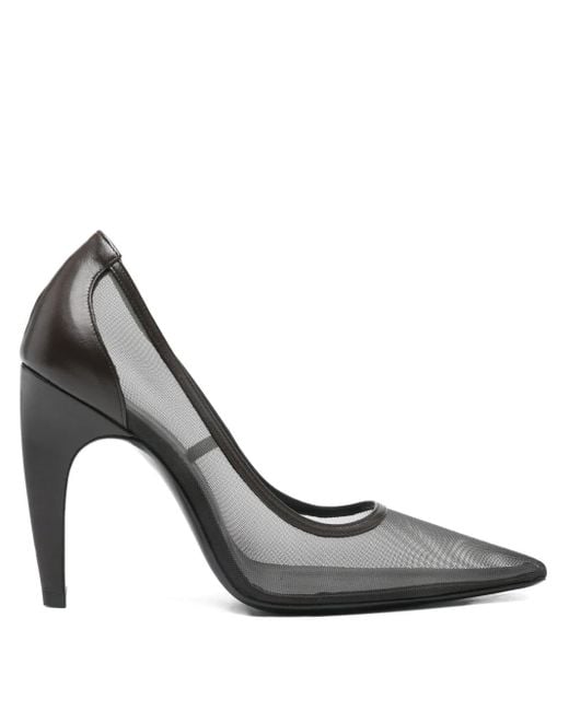 Pointed-toe mesh pumps Jude de color Metallic