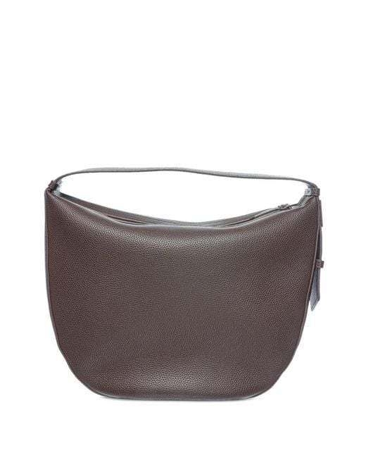 ARMANI EXCHANGE Gray Pebbled-Texture Shoulder Bag