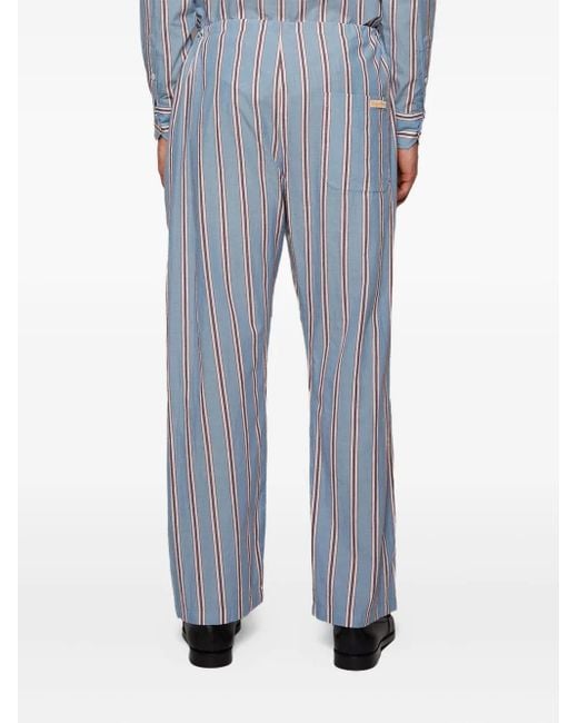 Pantaloni Pigiama A Righe di Bode in Blue da Uomo