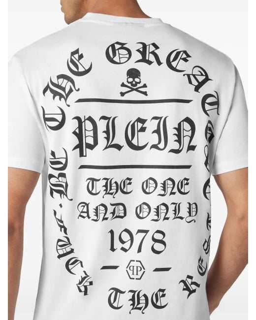 Philipp Plein White T-Shirt Round Neck Ss for men