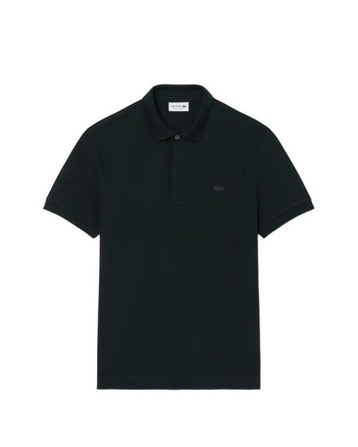 Lacoste Black Logo-Patch Polo Shirt for men