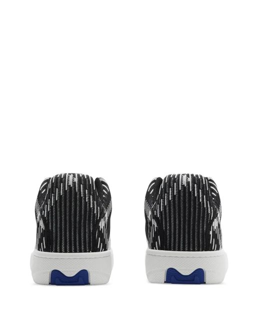 Burberry Black Check Knit Box Sneakers