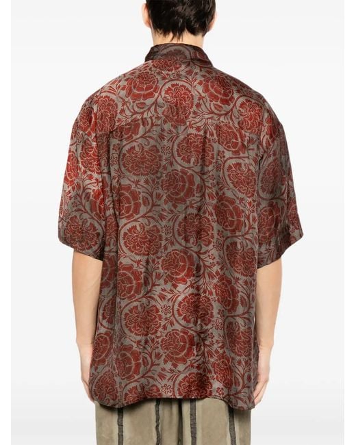Uma Wang Brown Teorya Shirt for men