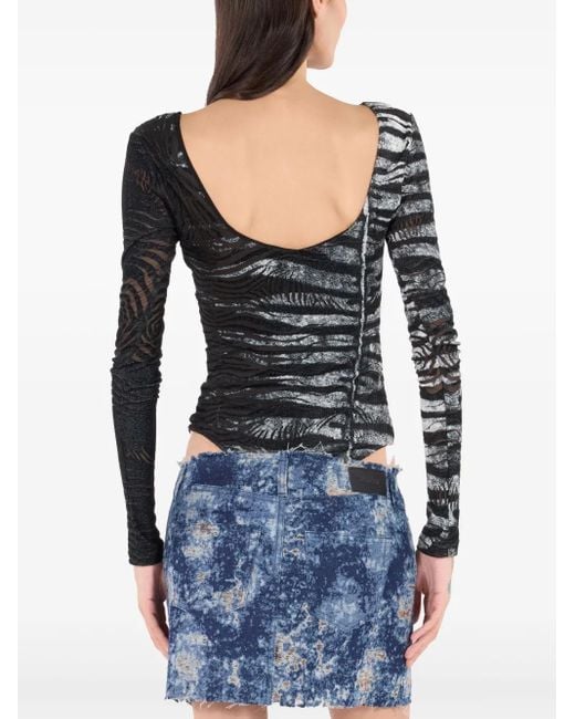 Roberto Cavalli Black Printed Body