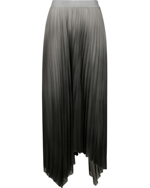 Aviu Black Pleated Midi Skirt