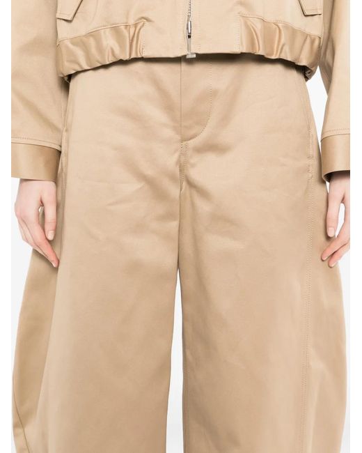 Sacai Natural Belt-Loop Ring-Belt Trousers
