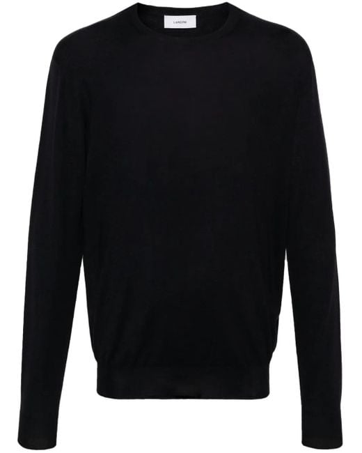 Lardini Blue Crew-Neck Long-Sleeve Jumper for men
