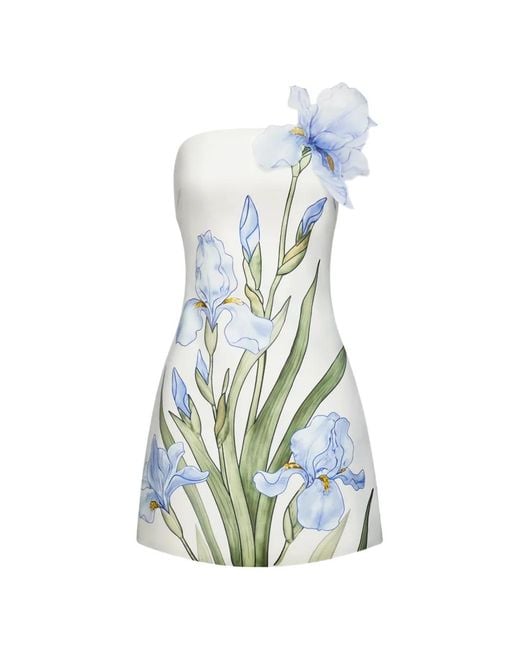 JW PEI White Floral One-Shoulder Dress