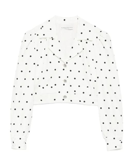 Giacca A Pois di Alessandra Rich in White