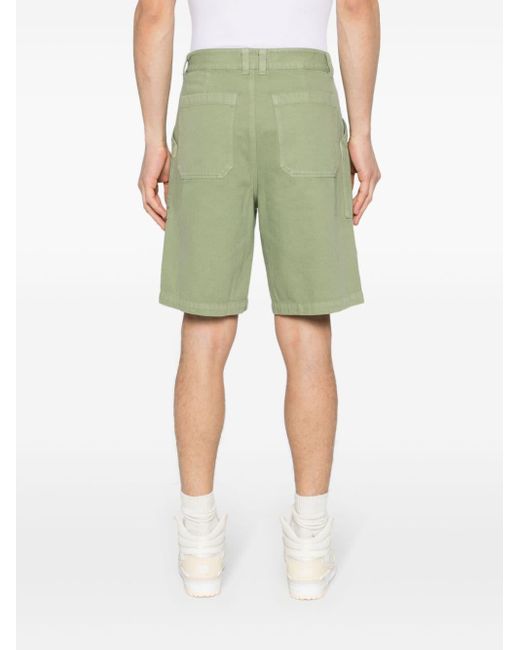 Parker gabardine bermuda shorts di A.P.C. in Green da Uomo