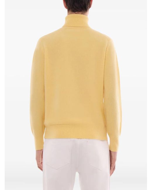 Fursac Yellow Roll-Neck Sweater for men