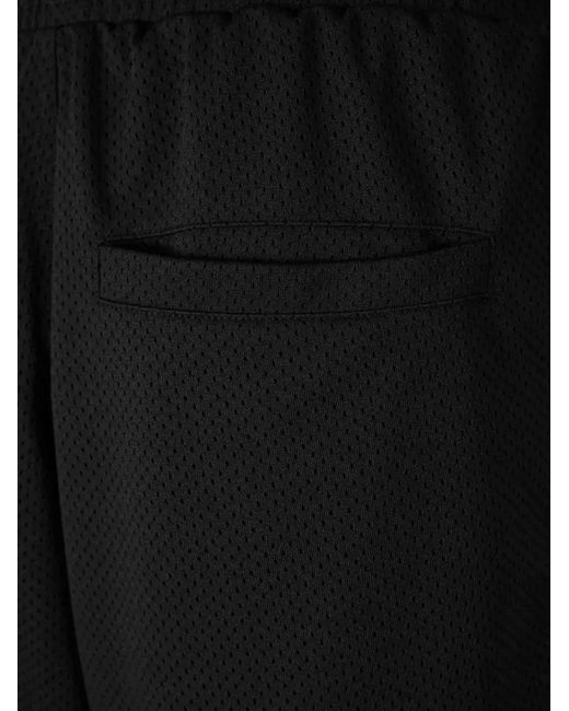 Rhude Black Mesh-Piping Track Pants for men
