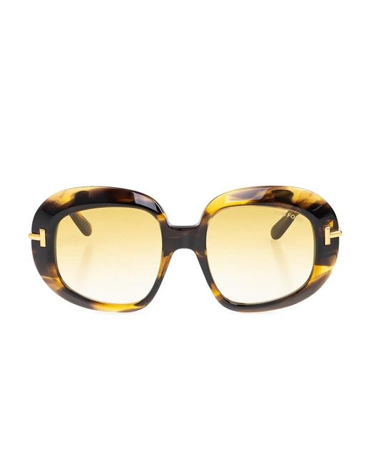 Tom Ford Natural Tortoiseshell Effect Sunglasses