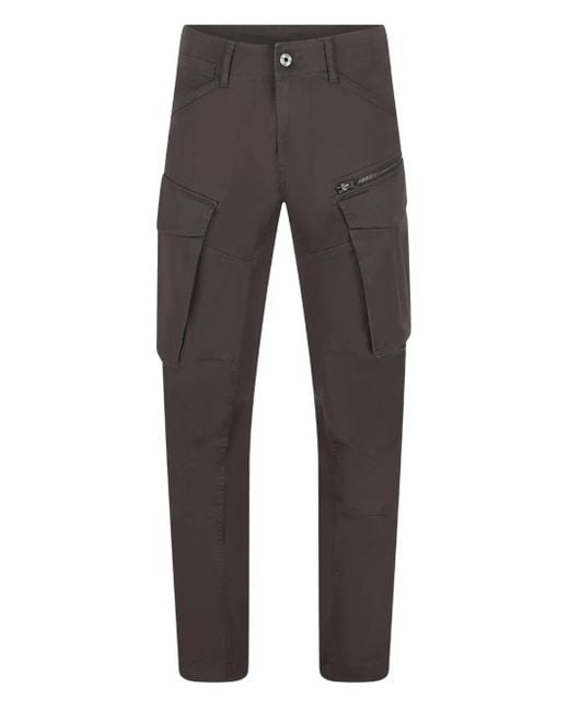 G-Star Gray Rovic Zip 3D Zip Cargo Trousers for men