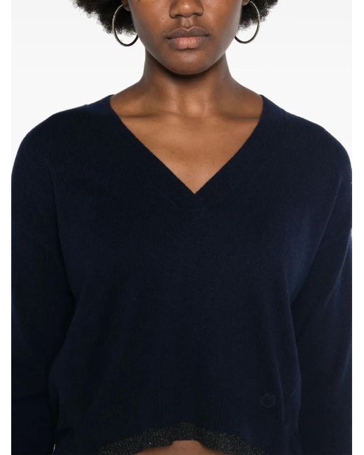Pinko Blue Contrasting Border Sweater