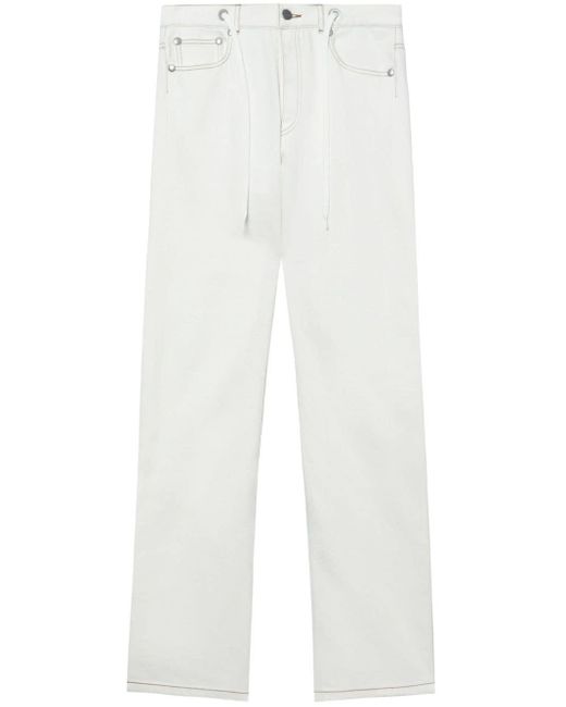 A.P.C. White Sureau Mid-rise Straight-leg Jeans for men