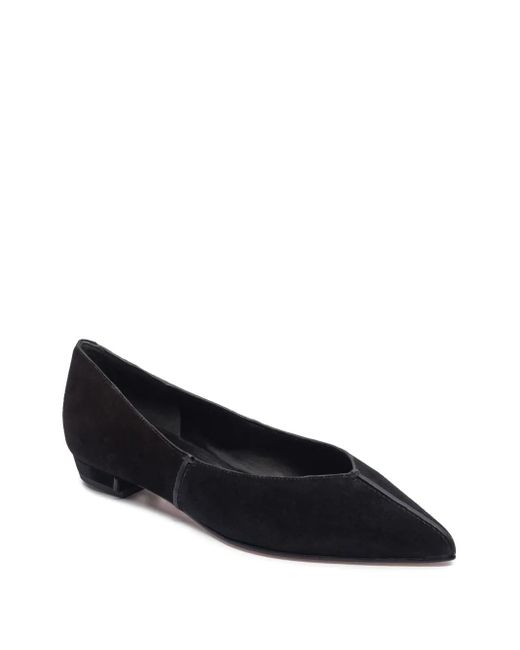 Bernardo Black Pointed-Toe Suede Pumps