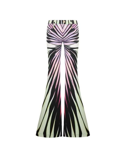 Roberto Cavalli White Ray Of Paradise Flared Jeans