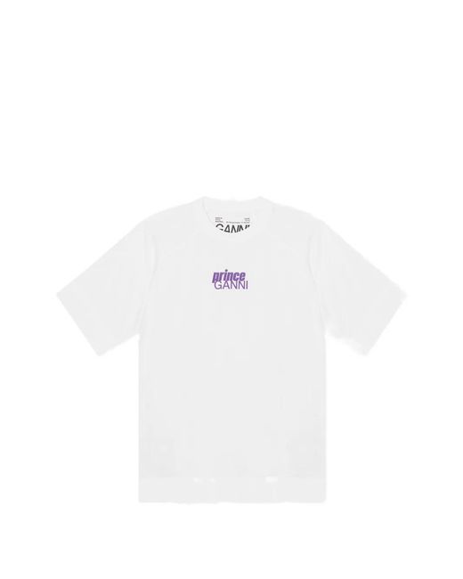 Ganni White X Prince Logo T-Shirt