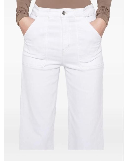 FRAME White The Modern Pocket Wide Wide-Leg Jeans