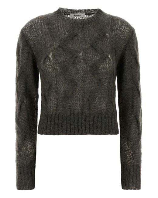 GIMAGUAS Black Minerva Cable-Knit Sweater
