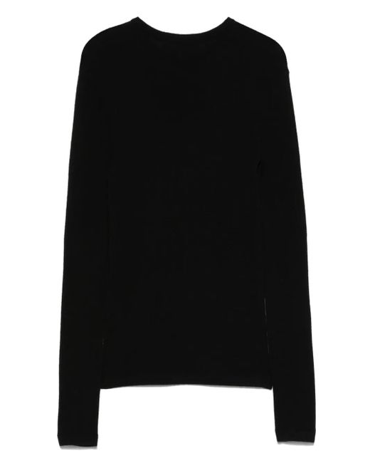 Lisa Yang Black Crew-Neck Sweater