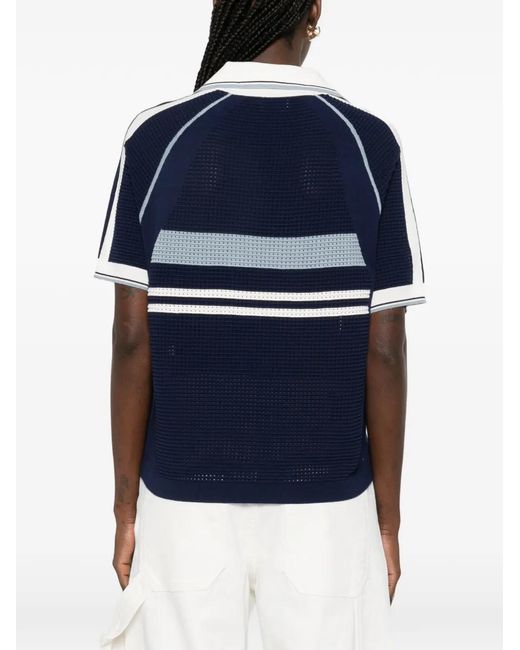 P.A.R.O.S.H. Blue Renfield Short-Sleeve Knitted T-Shirt