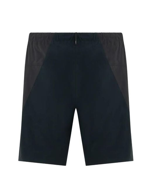 Veilance Black Logo-Patch Elasticated Shorts for men