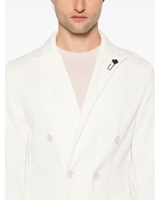 メンズ Lardini ニット ジャケット White