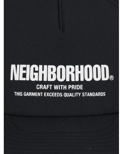 メンズ Neighborhood ロゴ キャップ Black