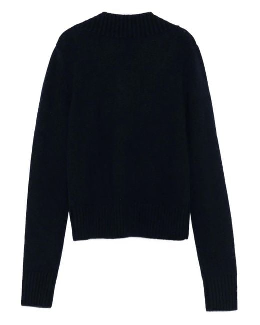 Herskind Blue V-Neck Ribbed Sweater